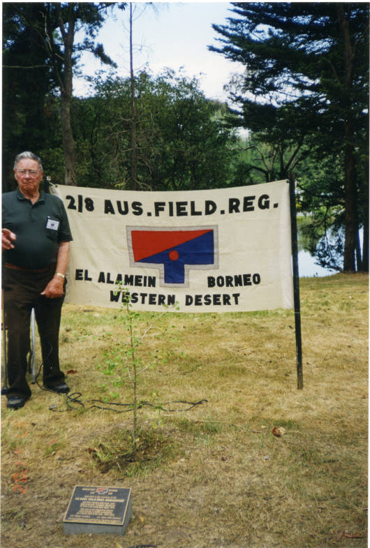 Regimental plaque at Creswick, Victoria on day of its unveiling 17 Novemember 2002