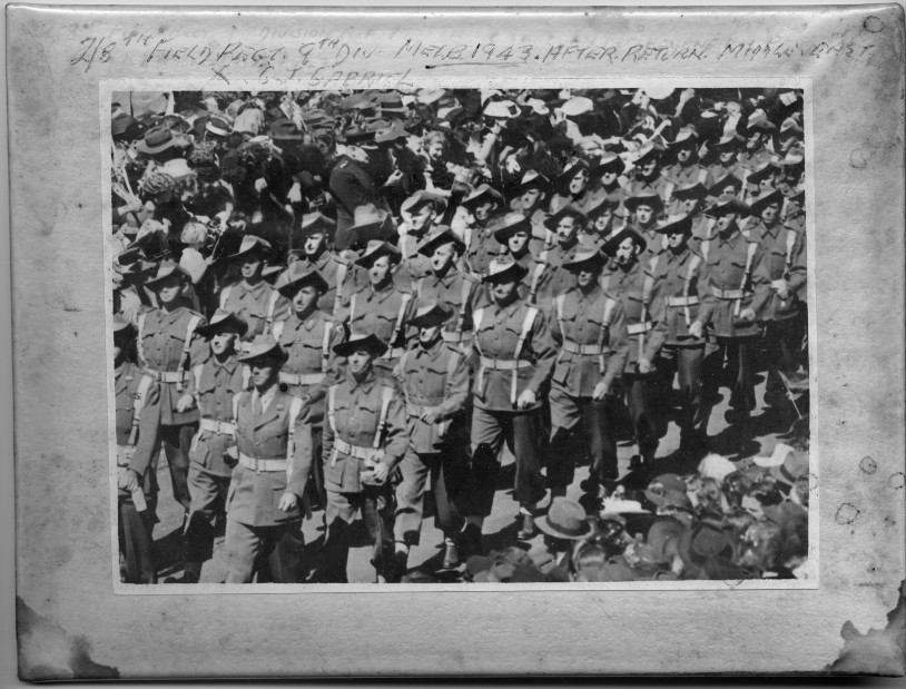 On 31 March 1943 the 9th Division marched through Melbourne.