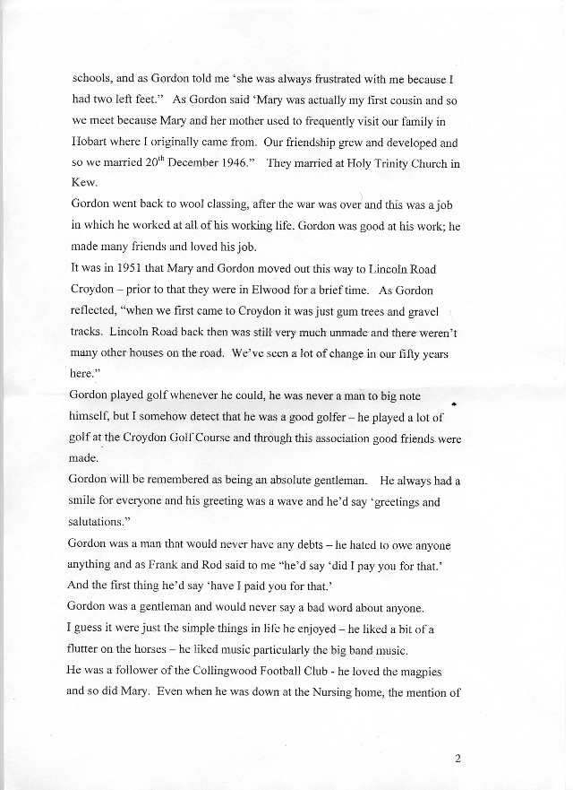 Gordon James Gabriel. Page 2