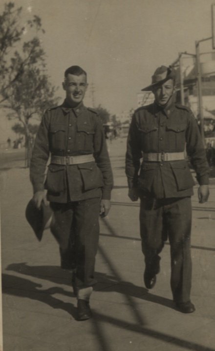 George Cattermole and Tom Jones. Tel Aviv, Christmas 1942