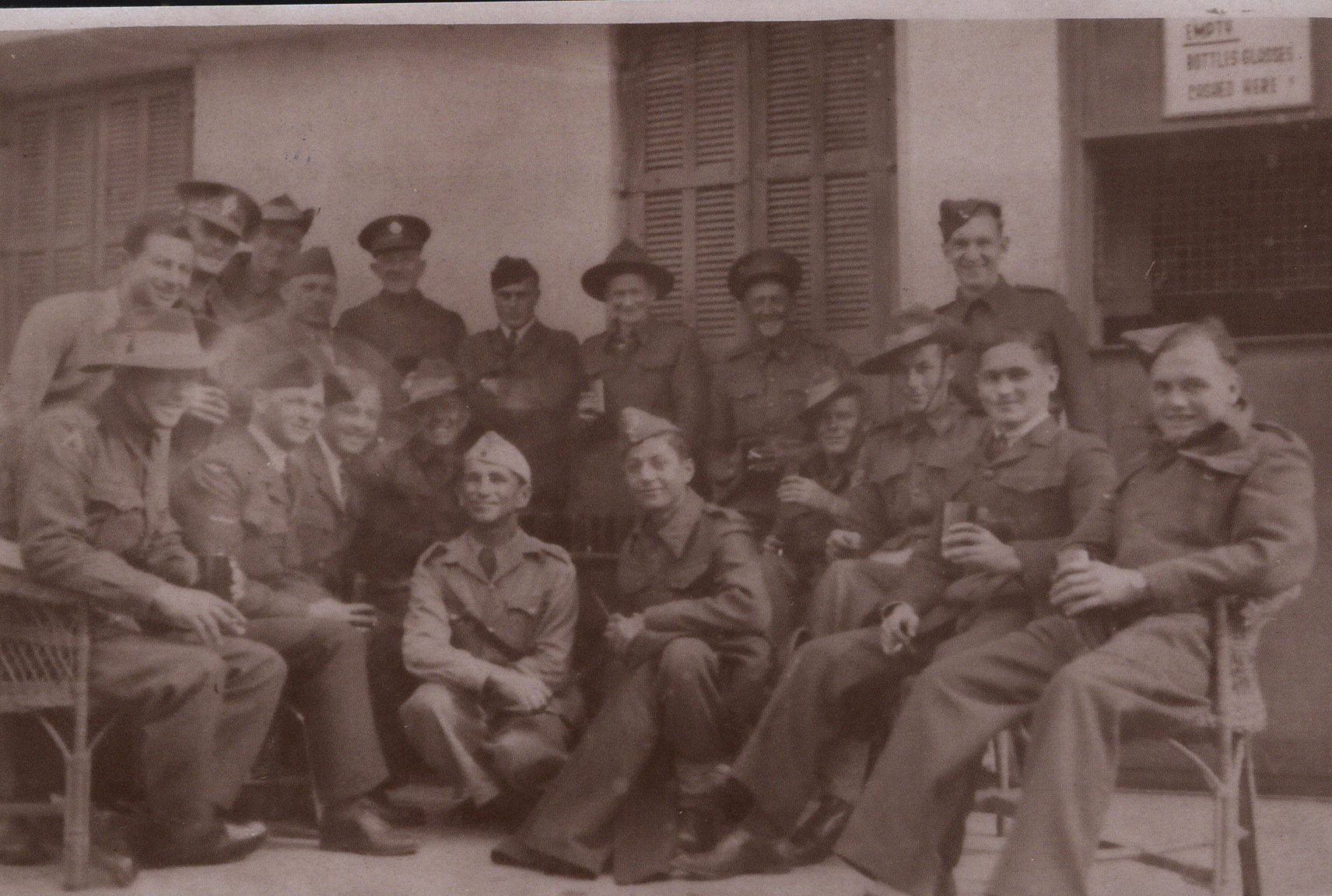 Keith McManus in a group of 19 men.