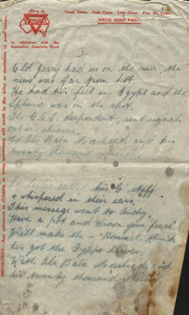 Page of a poem by Jack Quilty